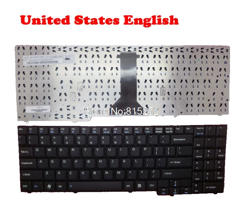 

Laptop Keyboard For ASUS F7E F7F F7KR F7L F7SE F7SR F7Z US United States English Black