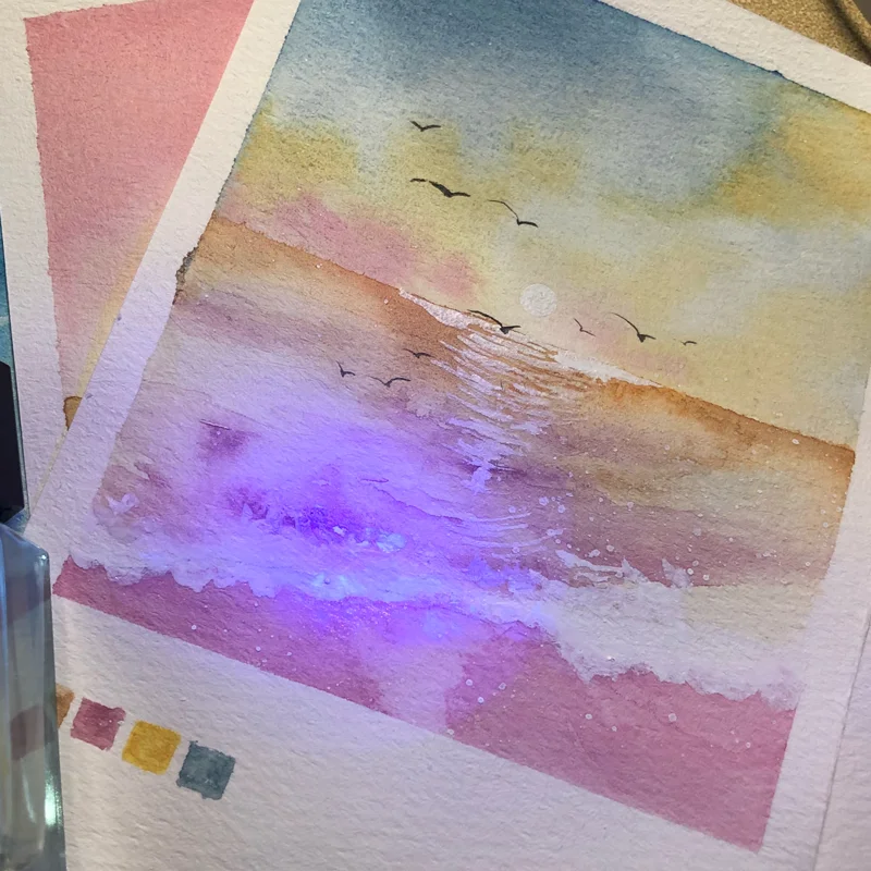 Laser Punk Powder Color Fluorescent Ink  Fountain Pen  Ink Painting Drawing Ink 5ml/bottle