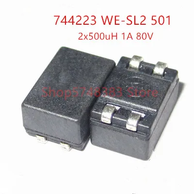 10PCS/LOT 744223 WE-SL2 WE501 501 500UH 1A 9.2X6X5MM Common mode inductor