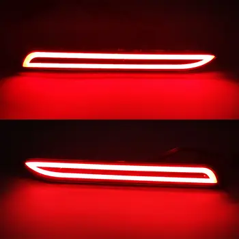 適用於豐田 RAV4、凱美瑞、銳志、WISH、塞納、Innova、雷克薩斯 ISF、GX470、RX300 的 LED 汽車後保險桿反光片尾燈煞車燈 5630 Matrix 6 最佳銷售 豐田威馳保險槓 - №2