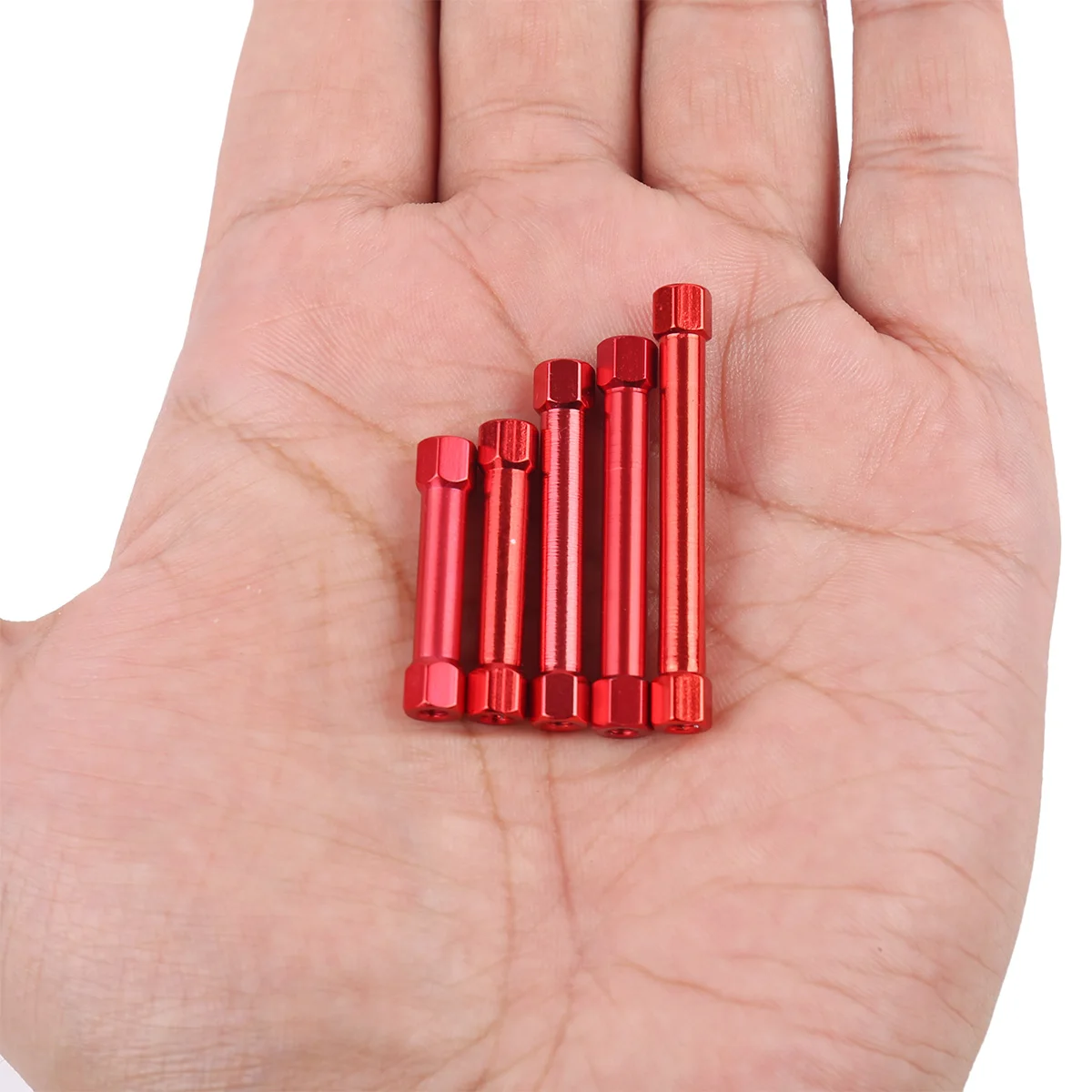 M3 5 Size CNC Aluminium Standoff Alloy Tube Column Spacers 28/30/37/40/45mm for RC DIY Aircraft Quadcopter Models Black red