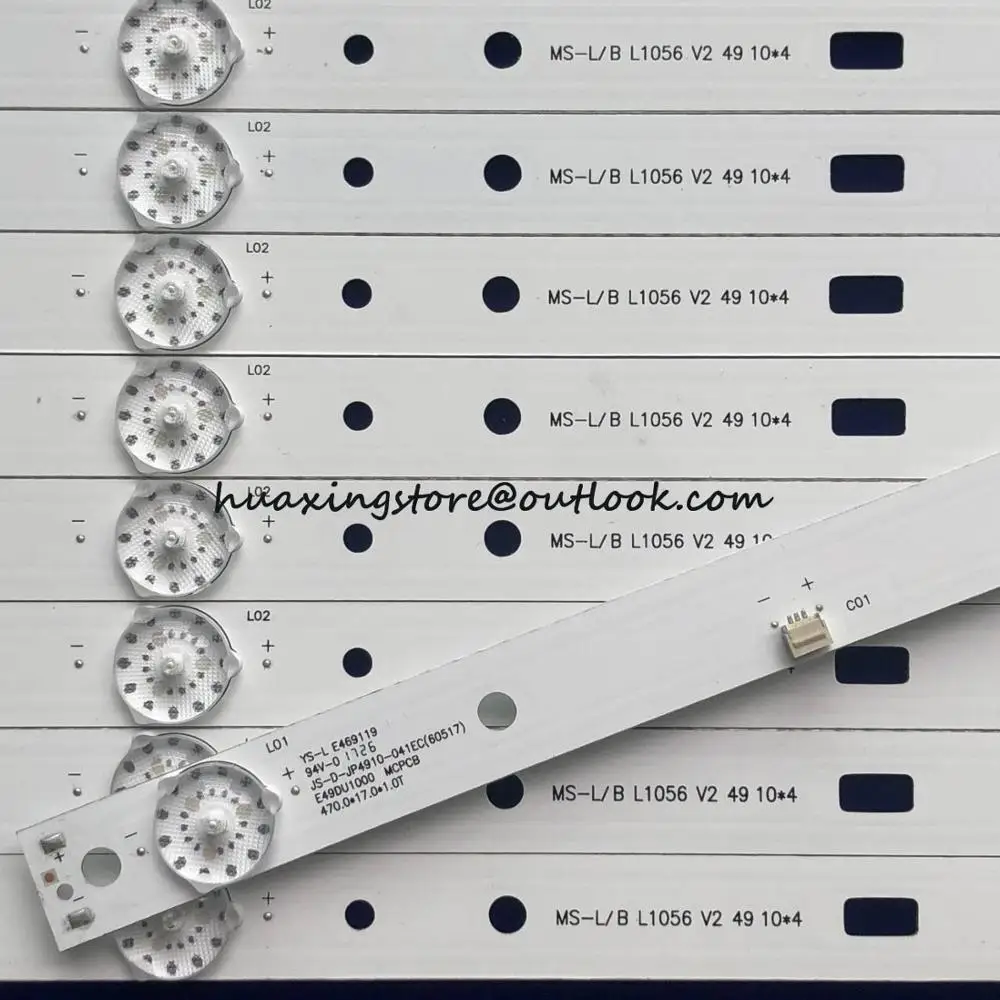 Imagem -04 - Conjunto de Tiras Led para 49ax3000 Vi-99865 Js-d-jp4910041ec 71220 Js-d-jp4910-041ec60517 E49du1000 Mcpcb Du491000 10