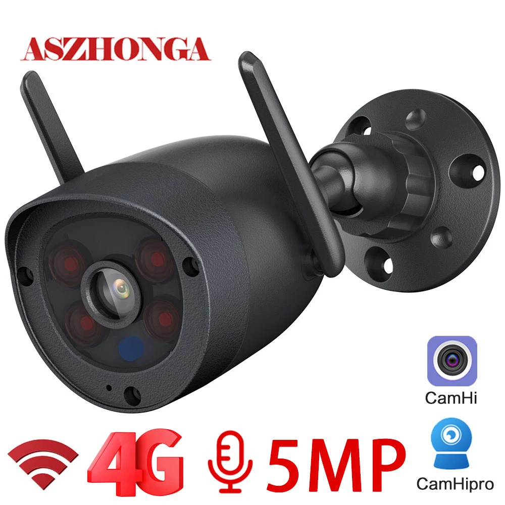 

5MP WIFI 3G 4G SIM Card Security IP Camera Wireless HD CCTV Outdoor Indoor 4X Zoom Bullet Surveillance Cam CamHi IR Night Vision