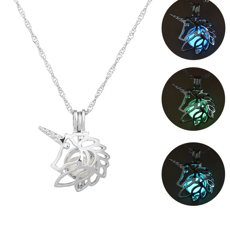 In The Dark shine Luminous Pendant Necklace 3 color sunflower pattern Luminous Pendant Necklace Jewelry women Halloween Gifts