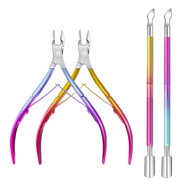 マニキュアとペディキュアセット,角質除去,個人衛生とグルーミング,キューティクルはさみ,2個
