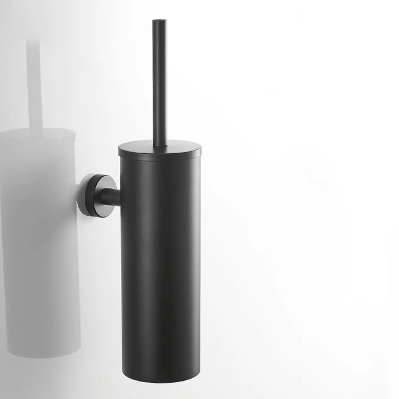 SUS 304 Stainless Steel Matte Black Deodorant Anti-smell Wall Mounted Bathroom Toilet Brush Holder TH514