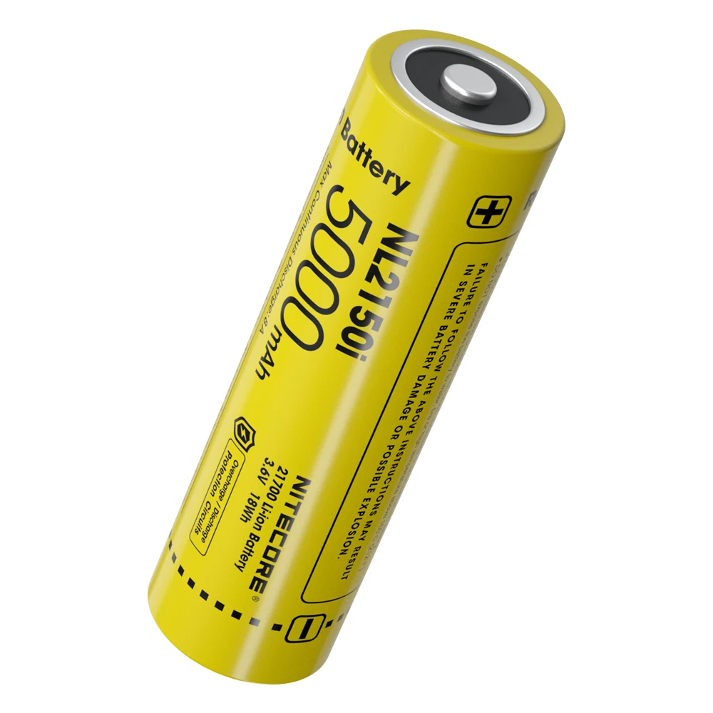 NITECORE NL2150i Powerfully Upgraded 21700 i Series Battery 8A 3.6V 18Wh High-performance Protective Circuit 5000mAh Battery