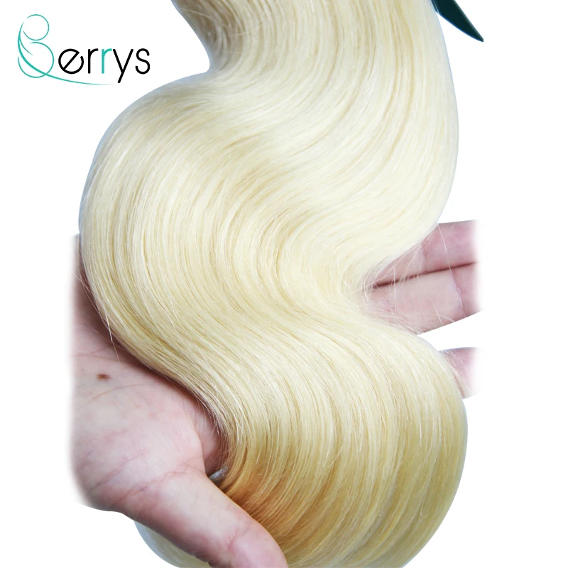 10A  613 Blonde Bundles 3/4 PCS Brazilian 100% Human Hair Weave Body Wave Virgin Hair Double Weft Hair Extensions 10-30 inch