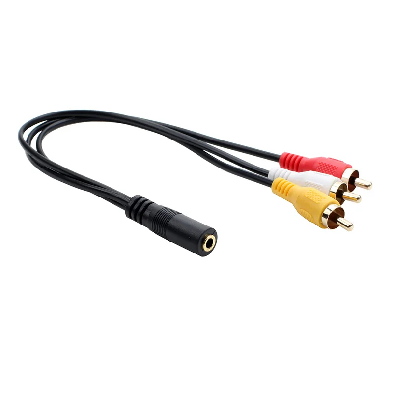 1Pcs 3.5Mm Man Vrouw Plug Jack Stereo Adapter Rca Mm Mono Stereo Plug Naar 2 Rca Lader Connector voor Iphone Pc Telefoon MP3 MP4 M