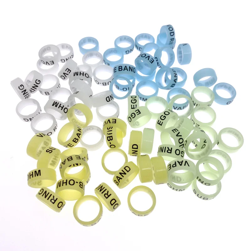 Luminous ring Rod rod anti-skid ring slingshot handle silicone ring rod stop rod ring rubber anti-skid ring O-ring fishing rod