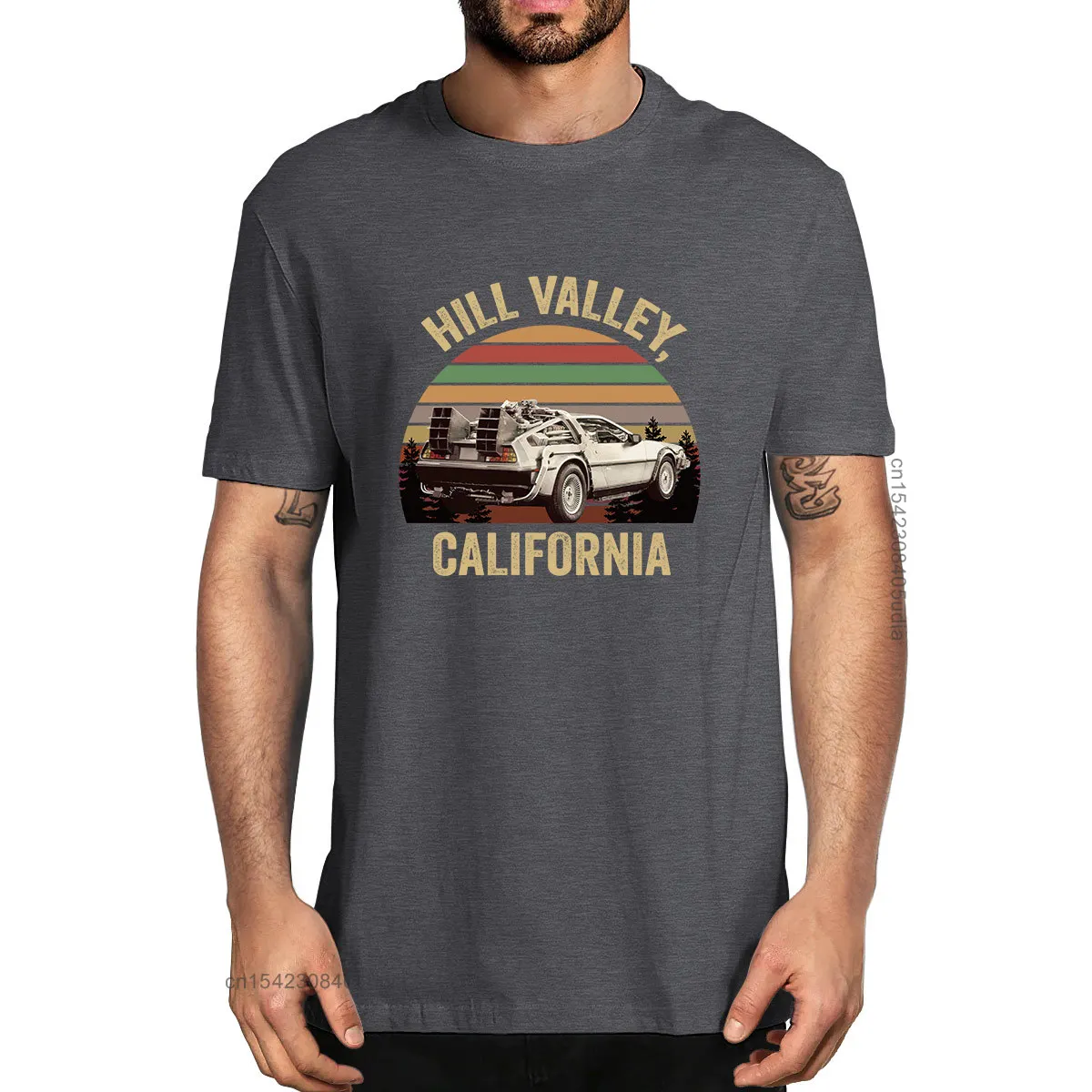 Hill Valley Tees Back To The Future Marty Mcfly Men's Designer 100% Cotton T-Shirts Unisex Harajuku Streetwear Women Shirt