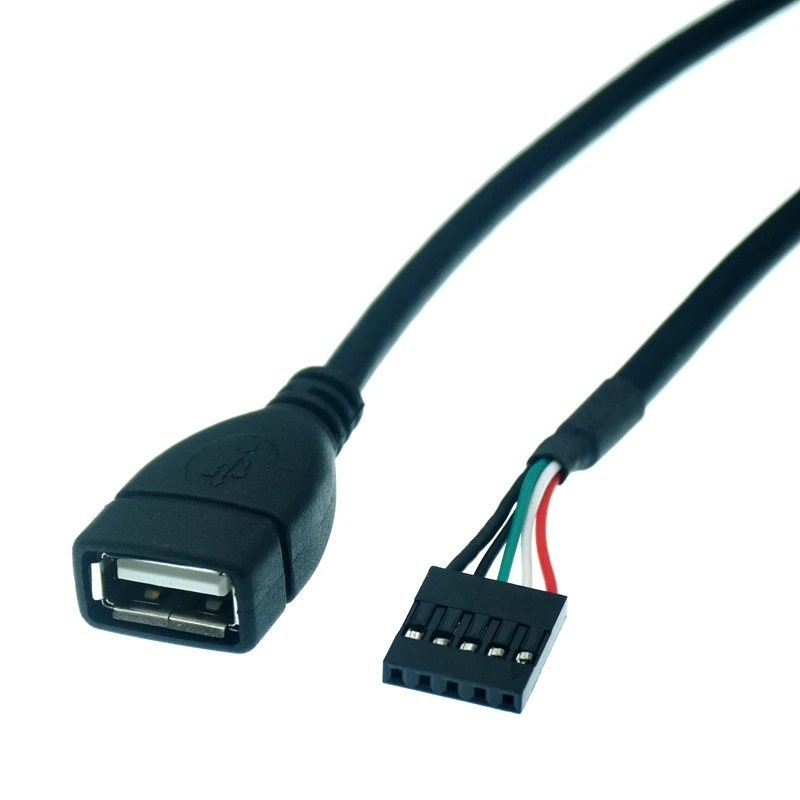 1pcs 15cm 50cm USB 2.0 A Female to Dupont 5 Pin Female Header Motherboard Adapter Cable