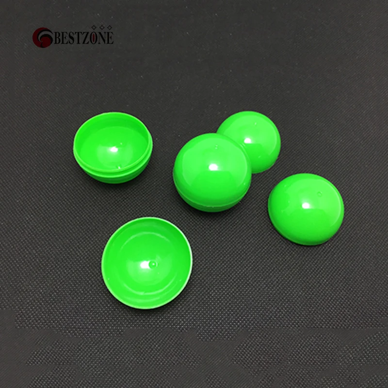 100Pcs/Lot 40MM Diameter Full Green Plastic PP Toy Capsules Round Ball For Vending Machine Empty Container Shell Kids Gift New