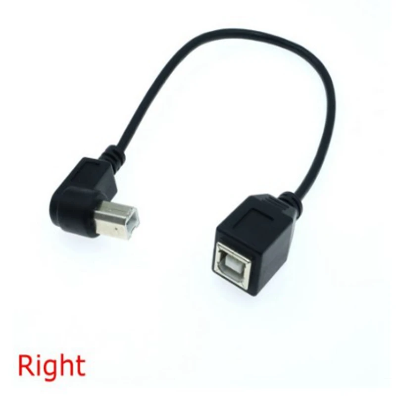 USB 2.0 B «мама» на «папа» типа B «папа» 90-градусный прямоугольный короткий удлинительный кабель для принтера, сканера, мобильного жесткого диска и многого другого