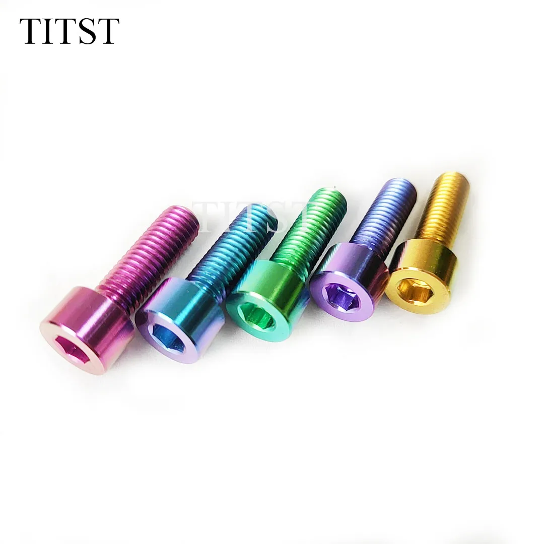 TITST M6x10/15/20/25/30/35/40mm  GR5 Titanium Hex Allen Socket Cap Head Screw Bolts DIN 912 For DIY ( one lot = 2pcs )