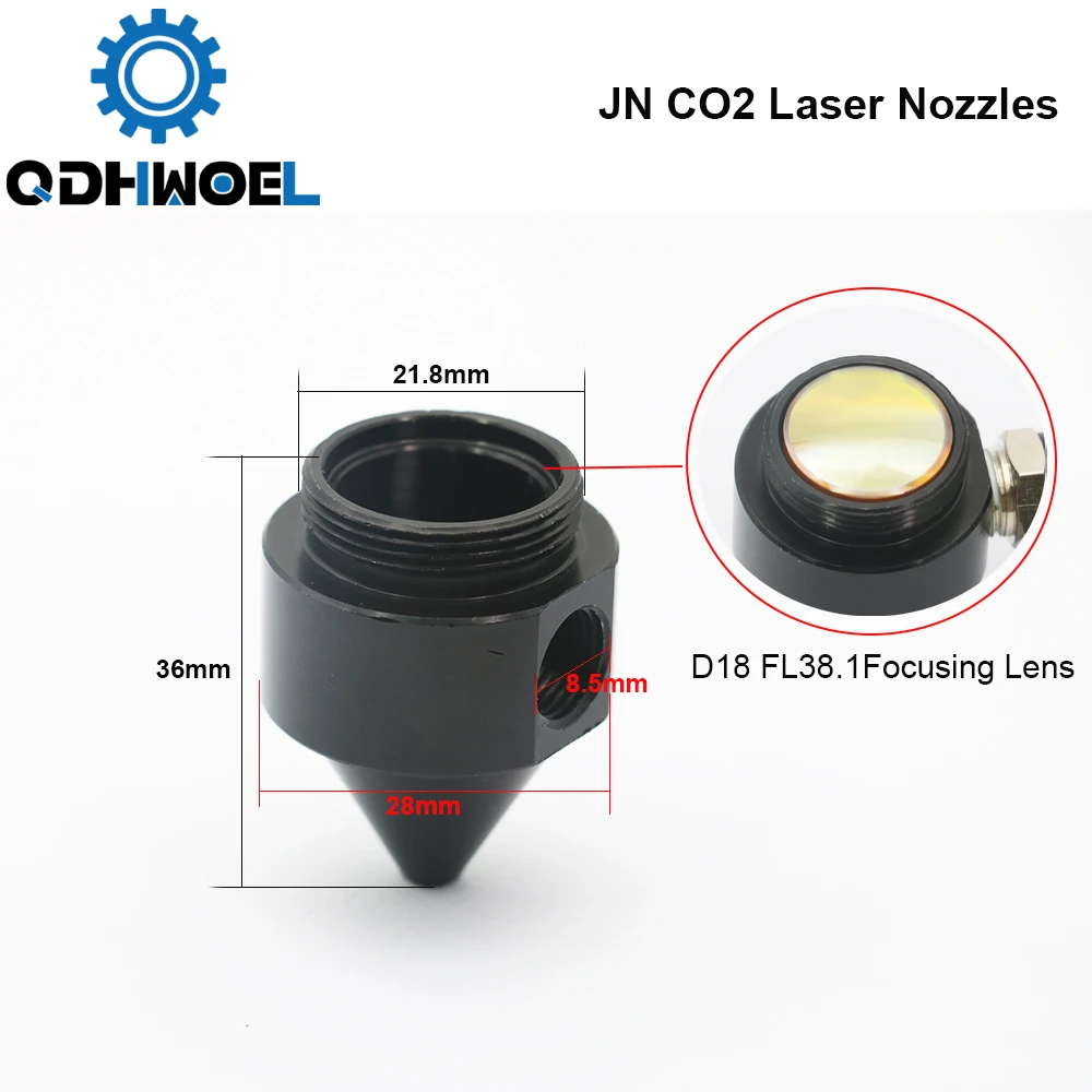 Imagem -03 - Qdhwoel Qdhwoel Diâmetro do Bico de ar 18 mm Fl38.1 mm para Cabeça de Laser na Máquina de Corte a Laser Co2