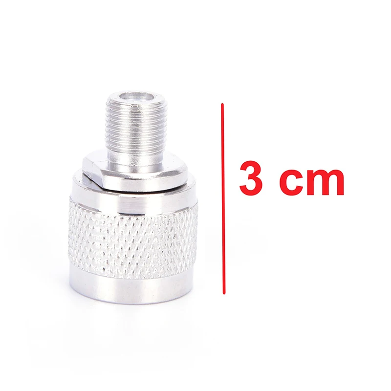 1pcs RF Connector N Male Plug Male Pin To F Female Jack Adapter Signal Metric Adapter