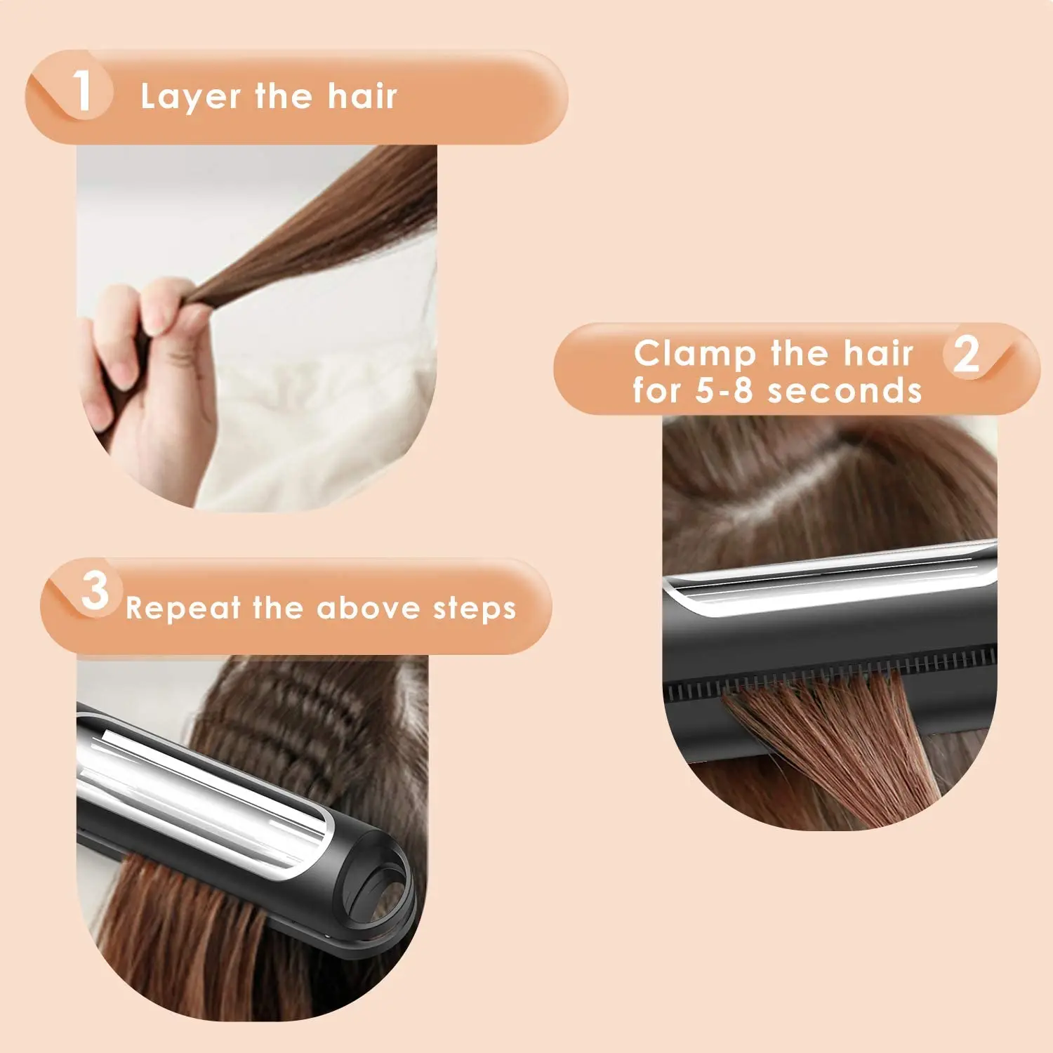 Professional Automatic Hair Curler Corn Hot Clip Board Corrugated Flat Iron Curling Irons Straightener Hair Waver Beauty Hair