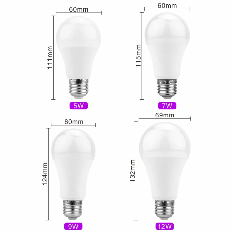 LED Dusk To Dawn Bulb 5W 7W 9W 12W E27 ​Sensor Outdoor Light AC 110V 220V 85-265V Day Night Light Auto ON/OFF LED Smart Lamp