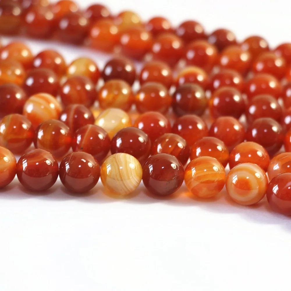 Natural red dragon vein stone carnelian onyx agat loose beads 6mm 8mm 10mm 12mm hot sale round spacer women diy jewelry 15\'\' A39