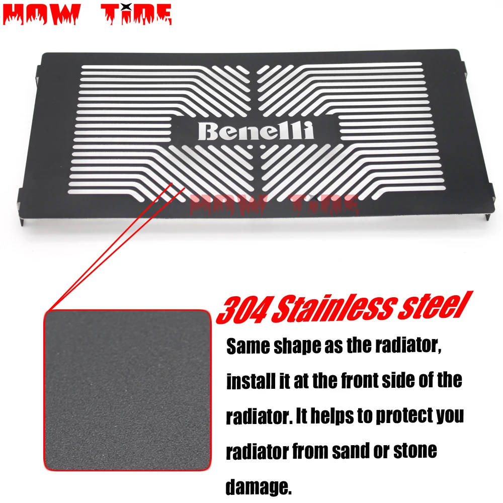 304 stainless steel black/silver motorcycle accessories radiator cover for Benelli BJ600 BN600 TNT600 BN600i TNT / BN 600 600GS