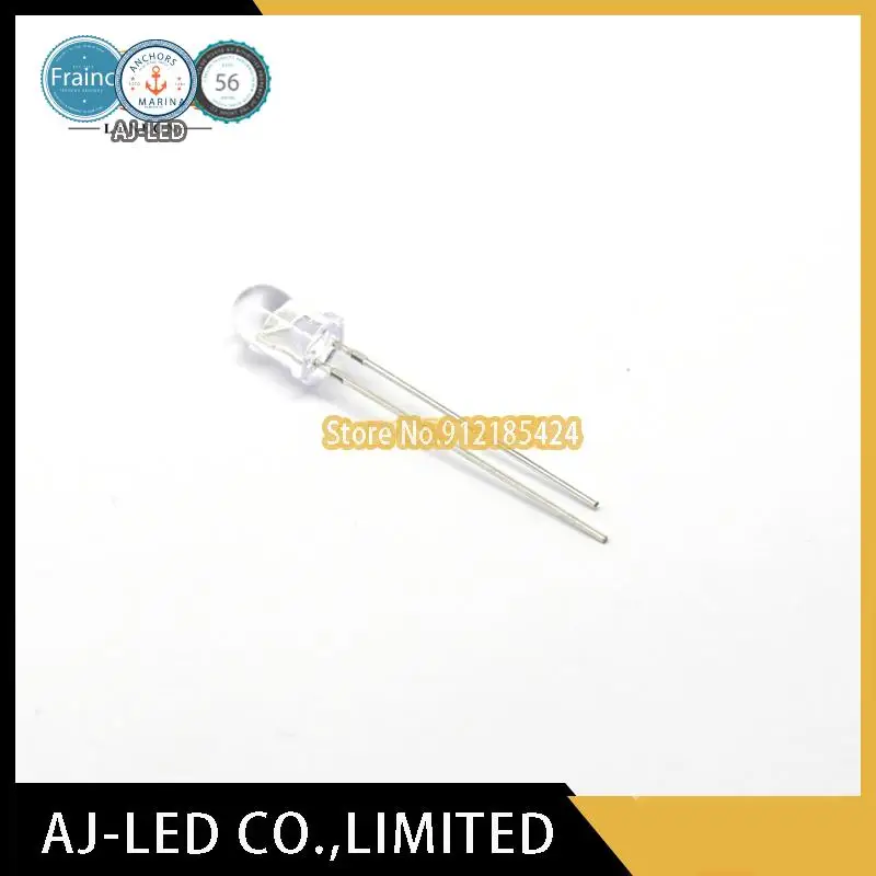 50pcs/lot IR333C/HO-A infrared emitting diode 5mm wavelength 940nm±40° Everlight