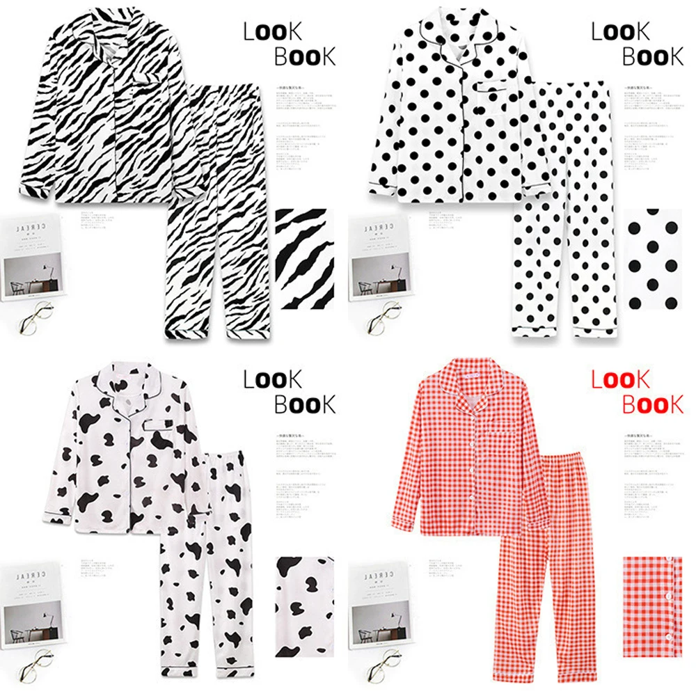 Women's Pajamas Set Soft Pyjamas Plus Size Women's Clothes Homewear Spring Sleepwear 2 Piece Set Sleeping Shirt Home Wear