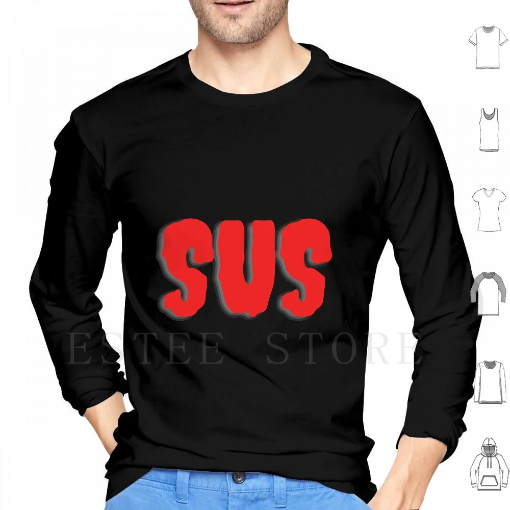 Sus Suspicious Funny Meme Hoodies Long Sleeve Free Mr Cheese Christmas Kids Christmas Hat Impostor Character Hacks