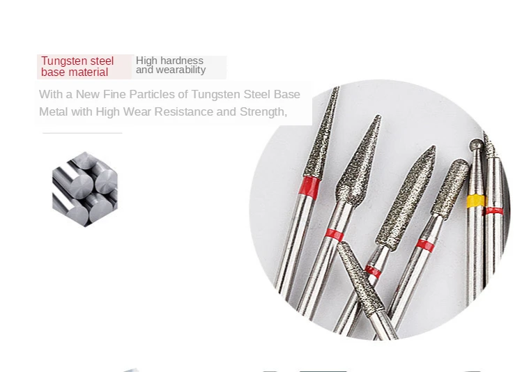 30 Stück/Set Hartmetall-Fräser für Maniküre, zum Entfernen von Gel-Lack, Nagelbohrer-Sets – Detail 3