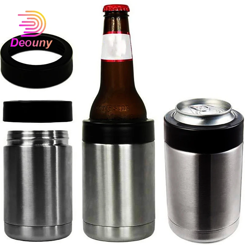 

DEOUNY 12OZ Stainless Steel Beer Bottle Cold Keeper Can Bottle Holder Double Wall Vacuum Insulated Cooler Bar Accessories