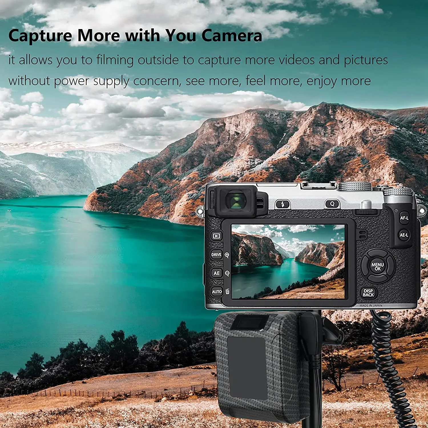 DTap to FUJIFILM CP NP W126S Intelligent Dummy Battery Coiled Cable for  FUJIFILM XT1/XT2/XT3/XT10/XT20/XT30 Cameras