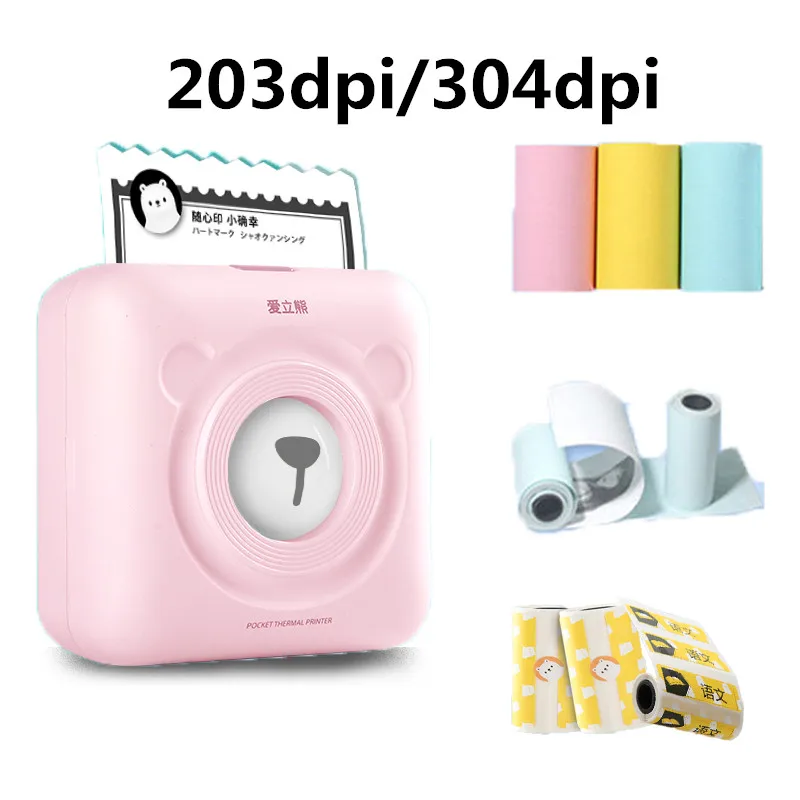 Peripage A6 Mini Photo Printer Thermal Printer 203dpi 304dpi Options Mobile Phone Inkless Wireless Printer Paper Protection Case