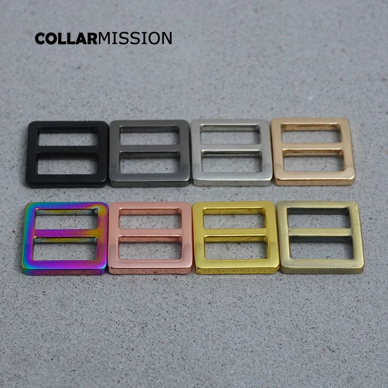 100pcs/lotRetailing Tri-Glid DIY accessory for 15mm sewing bag belt dog cat collar high quality plated metal buckle 8 colours