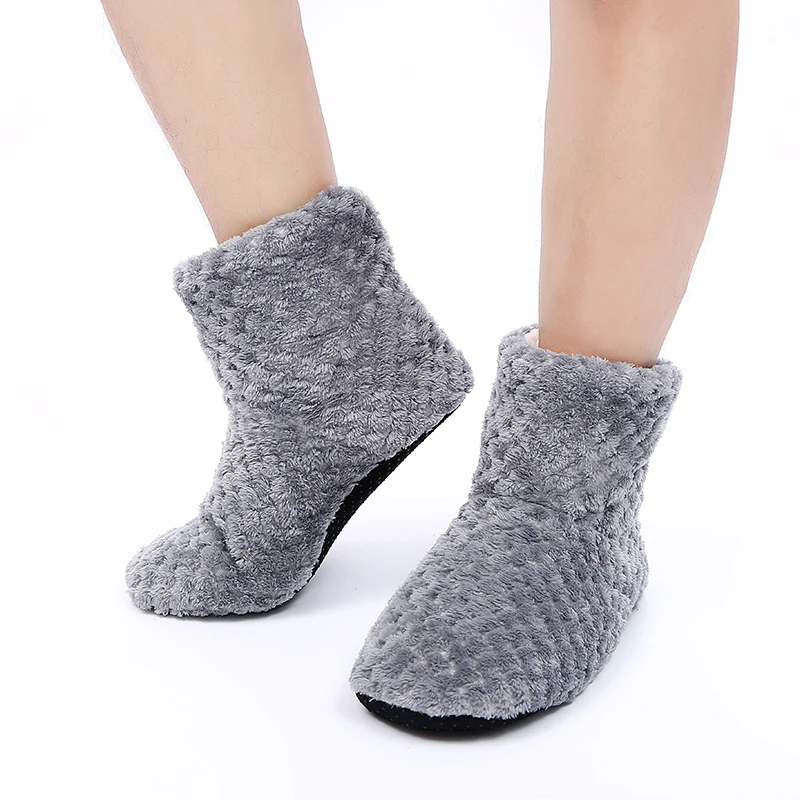 Glglgege High Quality Winter Warm Plaid Shoes Skid Soft Bottom Indoor Home Shoes Warm Plush Indoor Boots For Women Floors Shoes