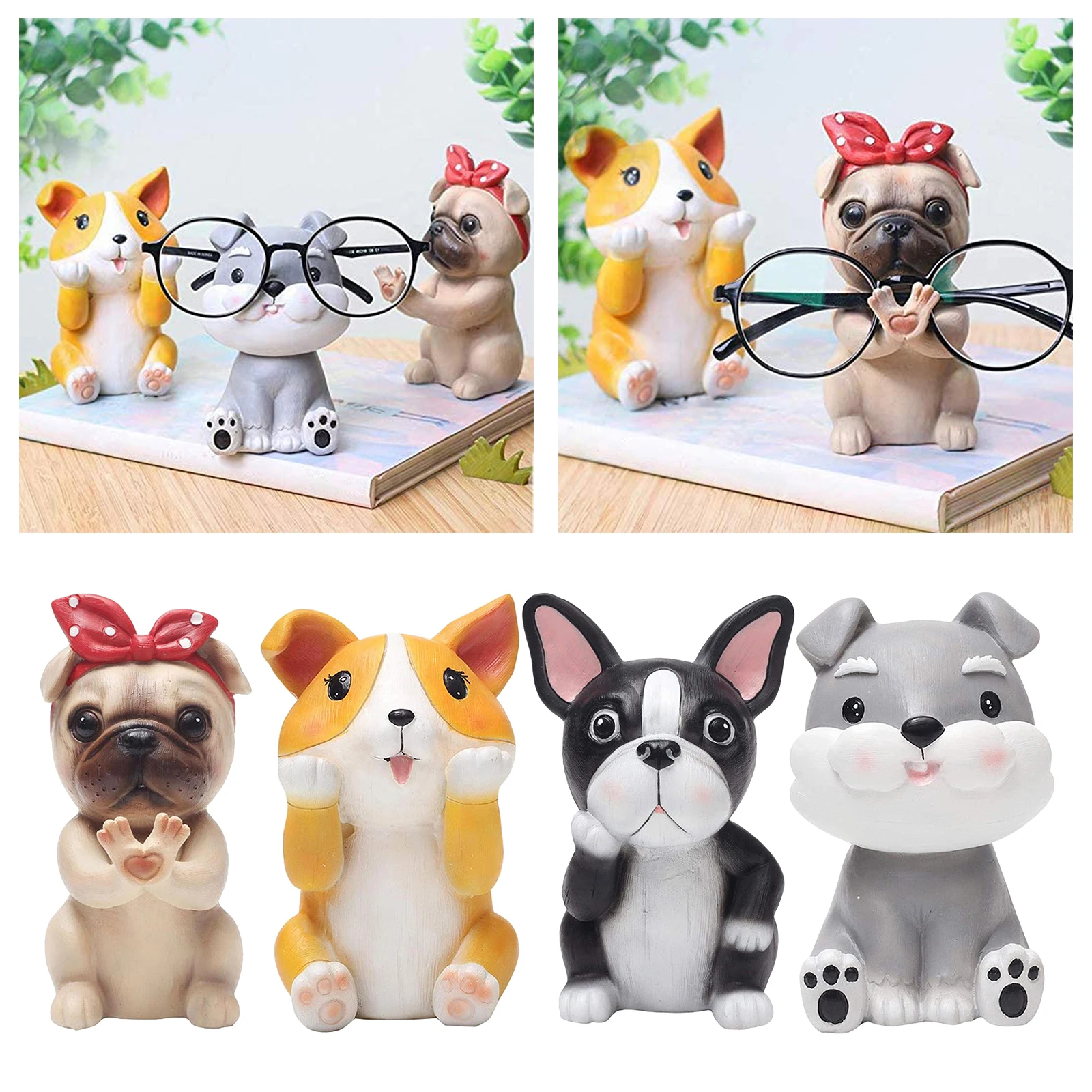 Novelty Dog Reading Glasses Holder Spectacle Eyeglasses Display Stand Gifts 3D Cute  Animal Sunglass Display Rack Shelf