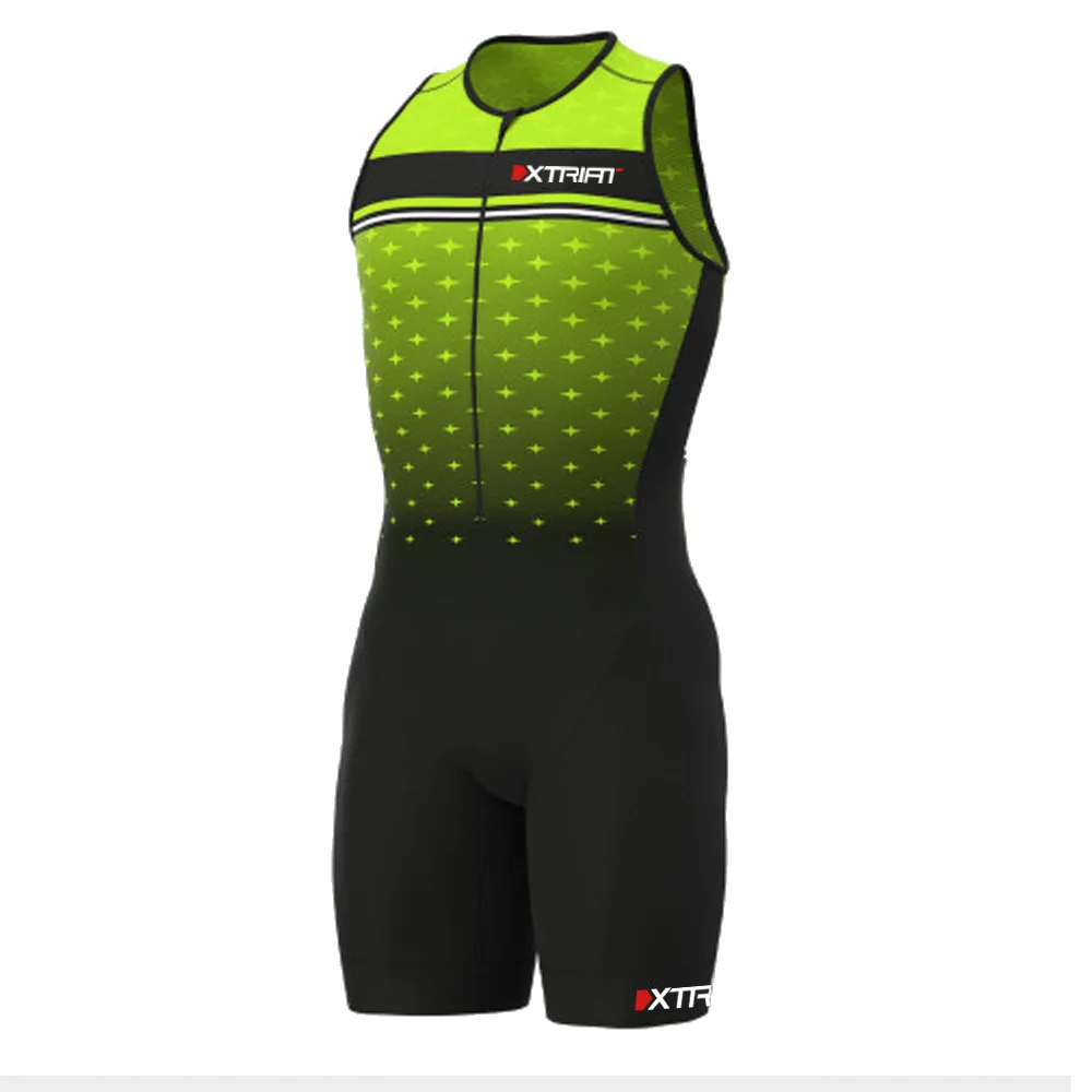 XTRIIAT Cycling Skinsuit for Men, Triathlon Jumpsuit, Quick Dry, Sleeveless Swimwear, Bike Jersey, MTB, Summer, 2022