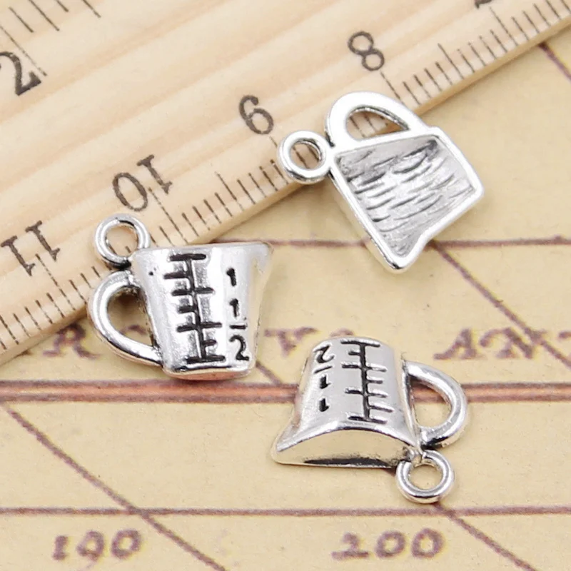 20pcs Charms Counting Cup Measuring Glass 11x15mm Tibetan Silver Color Pendants Antique Jewelry Making DIY Handmade Craft