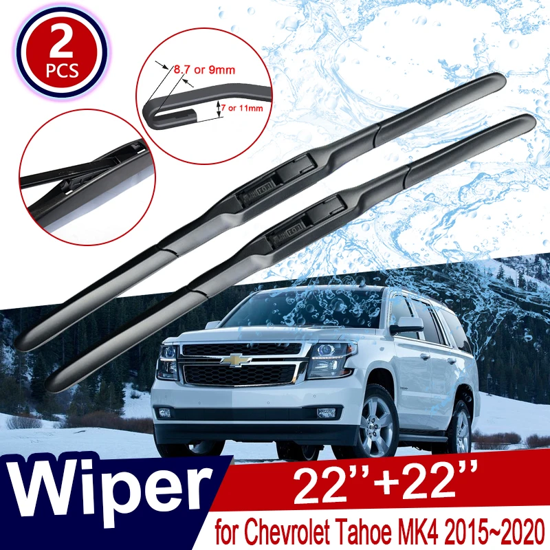 Car Wiper Blade for Chevrolet Tahoe MK4 GMC Yukon 2015 2016 2017 2018 2019 2020 Front Windshield Window Wipers Car Accessories