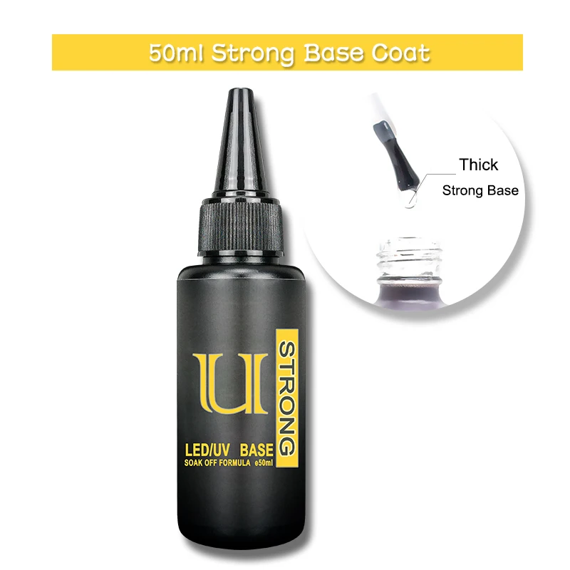 Ultimi 50ml di Gel Base in gomma resistente Base per Manicure semipermanente e Top Coat per smalto Gel Top temperato ibrido Gellak