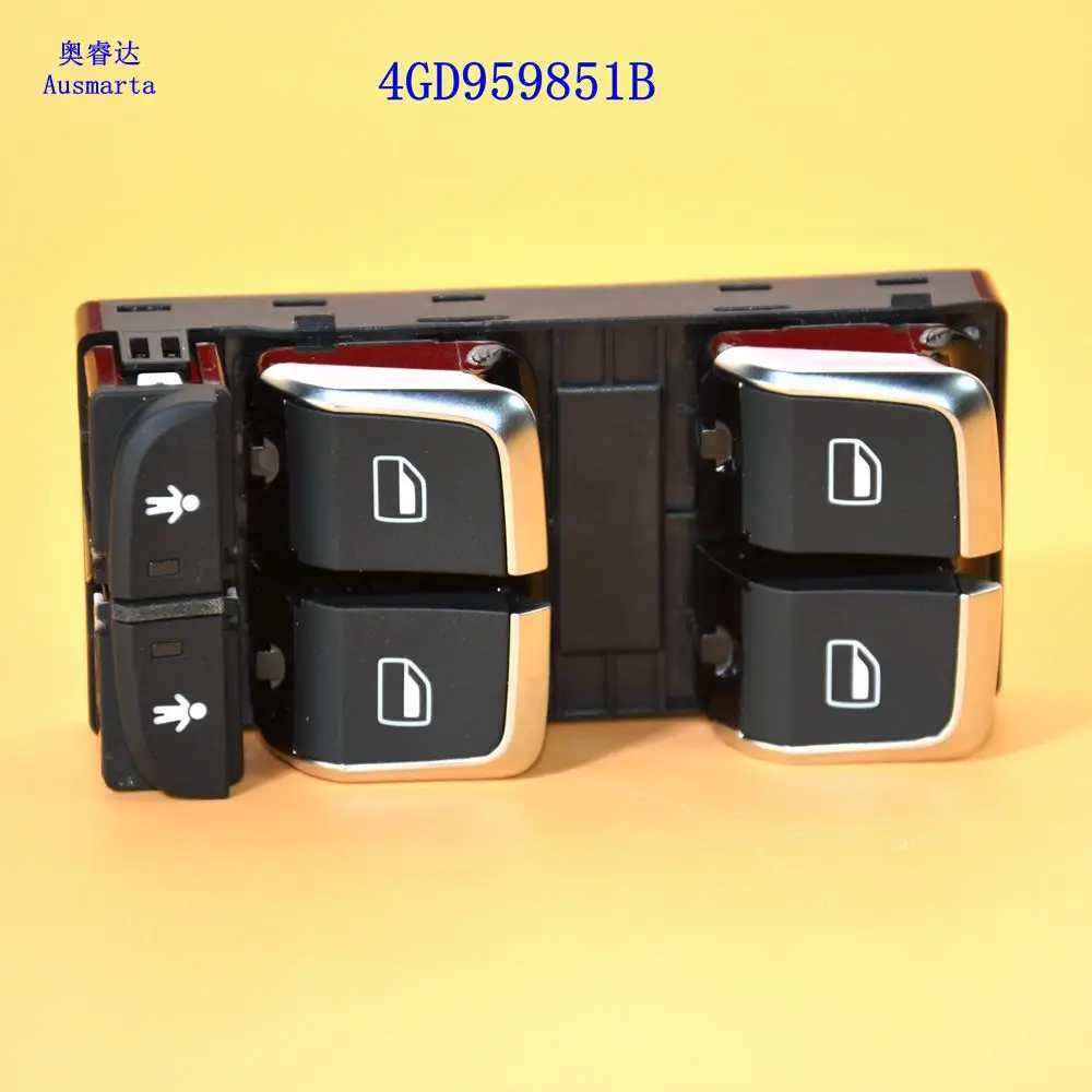 

OEM Chrome Driver Side Electric Master Window Switch For A6 S6 C7 Allroad A7 4GD 959 851 B 4GD959851B 4GD-959-851-B