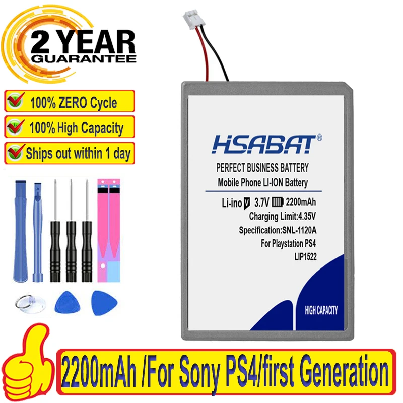 100% HSABAT 2200mAh LIP1522 Battery For Sony Gamepad PS4 Dualshock4 V1 Wireless controller CUH-ZCT1E CUH-ZCT1U CUH-ZCT1H/B