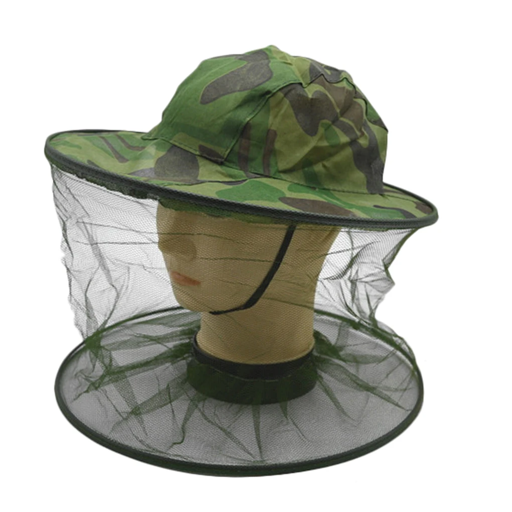 Mosquito Head Face Protector Net Hat Insect Bugs Bee Proof Mesh Hat Beekeeping Hat Outdoor Fishing Sun Cap Face Protector