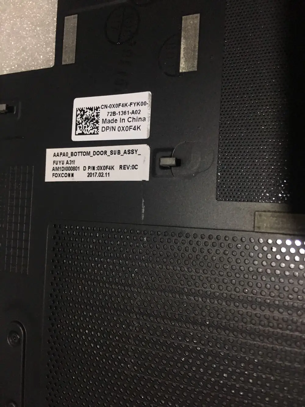 Tampa da memória hdd de precisão dell m7510 m7520 base inferior embutida