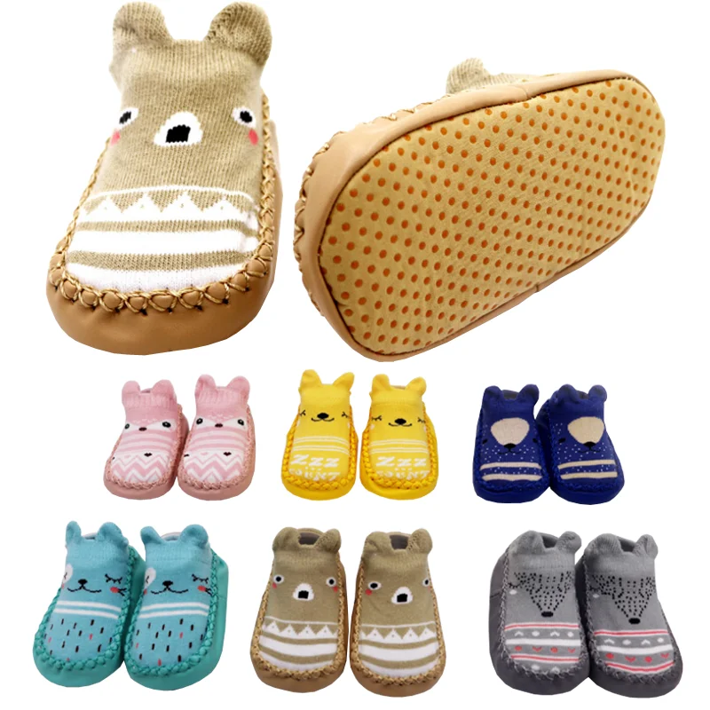 

New children's cartoon non-slip shoes socks for 0-3 years old baby toddler kids foot socks