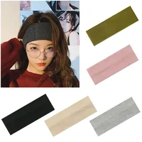 Nueva diadema de punto liso para mujeres y niñas, Otoño Invierno, deporte, Yoga, absorción de sudor, diademas elásticas, accesorios para el cabello