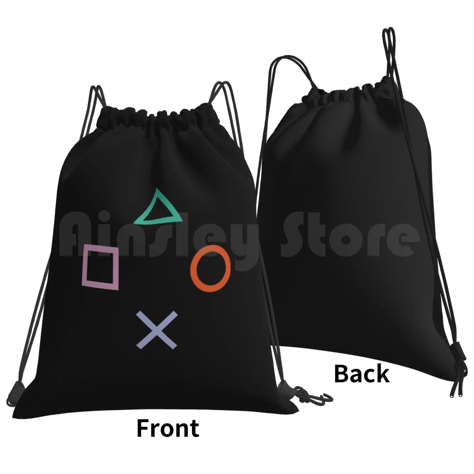 Button Console Merch Backpack Drawstring Bag Riding Climbing Gym Bag Control Games Joystick Stick Nittendo