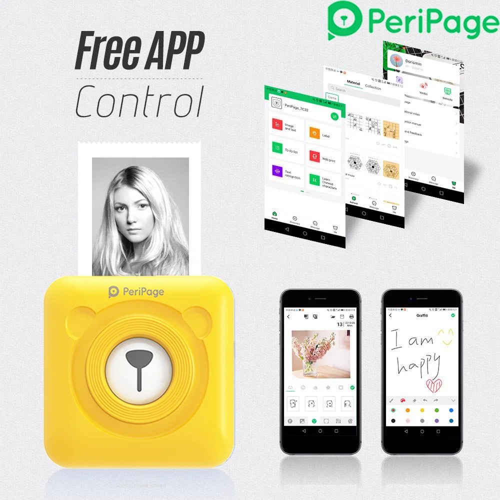 Peripage Bluetooth Mini Thermische Printer Mobiele Pocket Etiket Portable Photo Printer Sticker Label Printer Hungul Voor Smart Telefoon