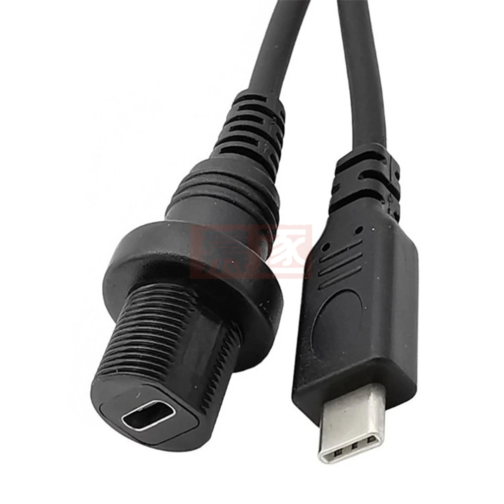 

30cm USB-C IP67 Waterproof Cable type-c 3.1 IP 67 Male to Female Panel Mount Water Proof Connector Extension cord
