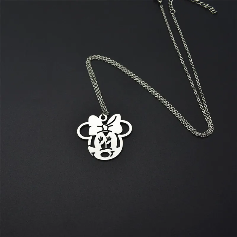 Europe And The United States Contracted Mouse Stainless Steel Pendant Necklace Lovely Elegant Animals Jewelry, Mother's Day Gift