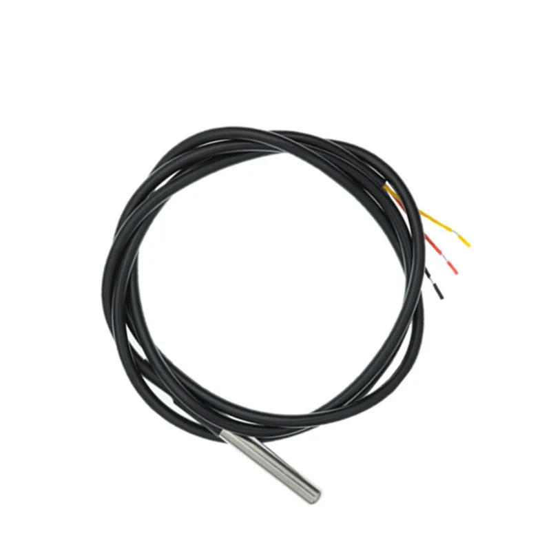 DS18B20 Temperatuur Sensor Module Kit Waterdichte 100Cm Digitale Sensor Kabel Roestvrij Stalen Sonde Terminal Adapter Voor Arduino